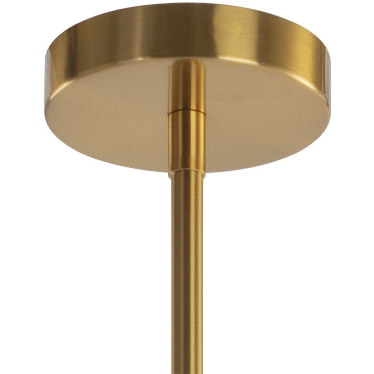 Belle 1 Light White / Brass Pendant Ceiling Light